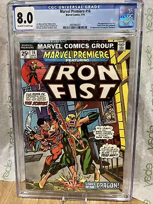 Buy Marvel Comics Marvel Premiere 16 CGC Graded 8.0 Off White -wp 1974 Iron Fist • 51.64£