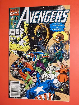 Buy The Avengers # 330 - Vg/f 5.0 - 1991 Newsstand Edition - Tetrarchs Of Entropy • 2.57£
