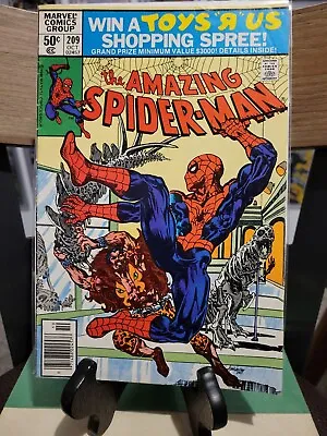 Buy Amazing Spider-Man #209 Newsstand Fine- (5.5) Key 1st Calypso & Kraven (Shooter) • 12.27£