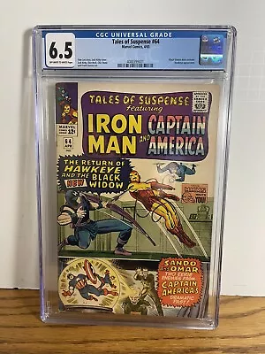 Buy Tales Of Suspense #64 - CGC Graded 6.5 - OW To WHITE Pgs - Marvel 1965 • 158.12£