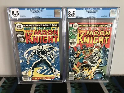 Buy Marvel Spotlight #28 +29 CGC 8.5 30 Cent Variant 1st Solo Moon Knight Story MCU • 788.73£