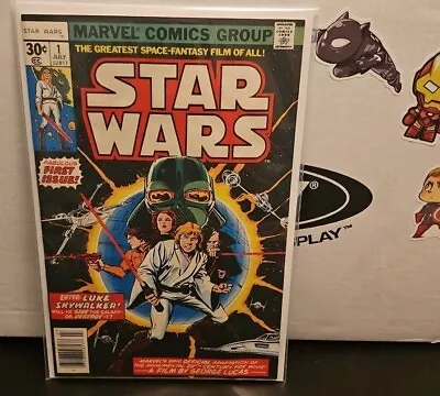 Buy Star Wars #1 Marvel 1977 Newsstand 1st Appearance Luke 1st Print 30 Cent F/VF- • 190.03£