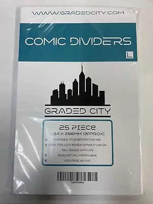 Buy Comic Box Dividers X25 Tall Graded City Comics • 18.49£