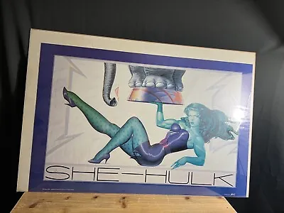 Buy 1990 She-Hulk Chiodo Art Rolled 22  X 34  MARVEL Press VINTAGE Poster Very Good • 33.16£