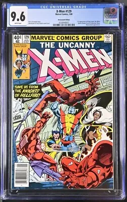 Buy Marvel X-Men #129 - 1st Kitty Pryde White Queen - Newsstand CGC 9.6 WHITE Pages • 653.98£