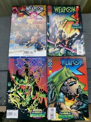 Buy Weapon X #1-4,(Full Set) Adam Kubert Cover Art!Age Of Apocalypse. Marvel 1995. • 5£