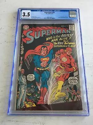 Buy Cgc Superman #199 1967 Dc 3.5 1st Superman Flash Race!!! • 119.46£