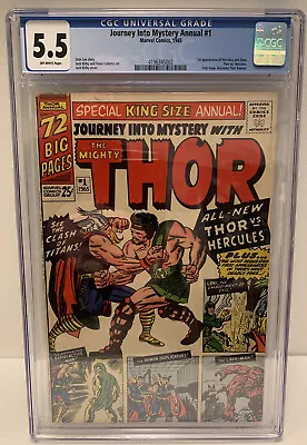 Buy JOURNEY INTO MYSTERY ANNUAL #1 CGC 5.5 1st Appearance Of Hercules • 415£
