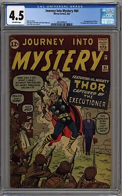 Buy Journey Into Mystery #84 Cgc 4.5 Off-white Pages Marvel Comics 1962 • 988.26£