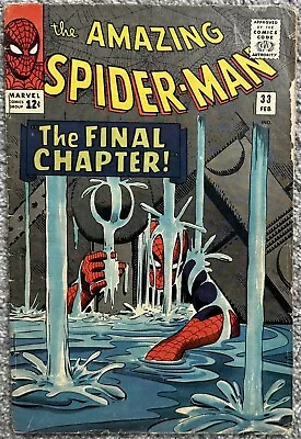 Buy The Amazing Spider-man Comic #33 (marvel,1966) Silver Age ~ • 154.63£