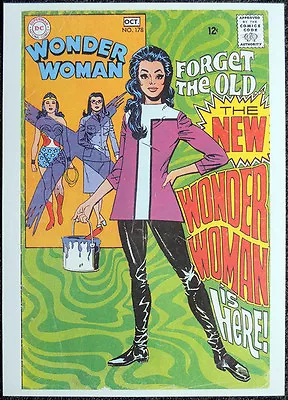 Buy Wonder Woman Repro Poster . Mike Sekowsky 1968 Front Cover . Dc Comics D49 • 7.99£