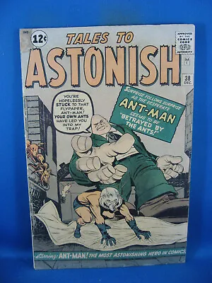 Buy Tales To Astonish 38 G Vg Antman Marvel 1962 Kirby • 59.58£