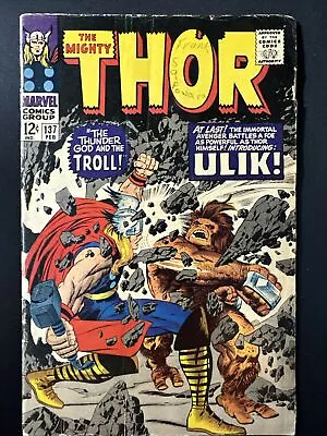 Buy The Mighty Thor #137 Vintage Marvel Comics Silver Age 1st Print 1967 Good *A2 • 11.80£