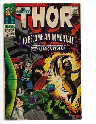Buy Thor 136 - Vg- 3.5 - Re-intro Of Lady Sif - Odin - Jane Foster (1967) • 20.75£