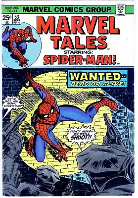 Buy  MARVEL TALES Starring Spider-Man #53  MARVEL COMICS 1975 Wanted Dead Or Alive • 11.82£