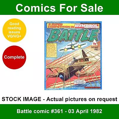 Buy Battle Comic #361 - 03 April 1982 - VG/VG+ • 2.99£