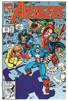 Buy Avengers #343 ~ MARVEL 1992 ~ 1st App Swordsman III & The Gatherers VF/NM • 7.90£