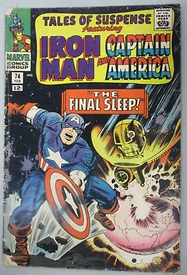 Buy Tales Of Suspense #74 1966 Iron Man Captain America Kirby Lee Marvel FR/GD • 11.85£