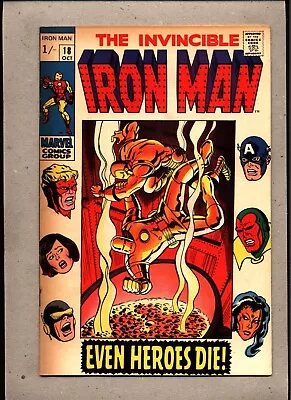 Buy Invincible Iron Man #18_october 1969_vf Minus_avengers_ Even Heroes Die _uk! • 0.99£