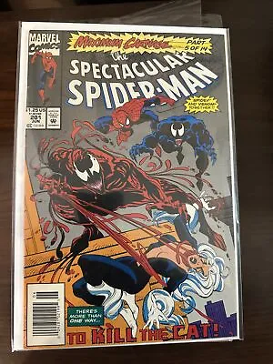 Buy Spectacular Spider-Man # 201 Maximum Carnage Part 5 Newsstand Black Cat • 4.80£