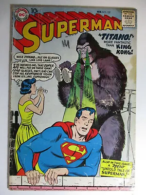 Buy Superman #127, Titano Like King Kong, Good/Very Good, 3.0 (C), OWW Pages • 47.50£