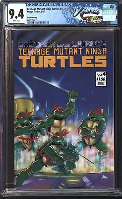 Buy Mirage Studios Teenage Mutant Ninja Turtles #4 (2nd Print) 5/87 FANTAST CGC 9.4 • 373.78£