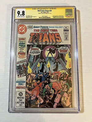Buy New Teen Titans #21 SS CGC 9.8 Auto Wolfman 🔑1st Full App Brother Blood • 201.07£