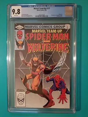 Buy Marvel Team-Up #117 CGC 9.8 NM/M 1982 Spider-Man Wolverine Professor Power • 239.85£