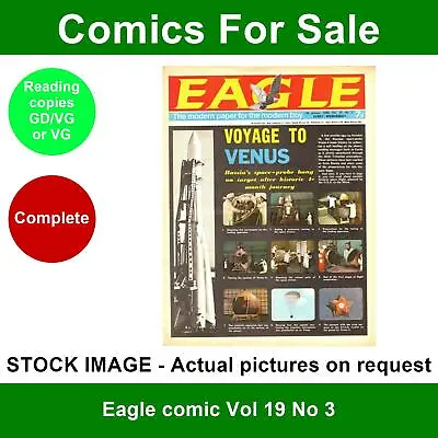 Buy Eagle Comic Vol 19 No 3 - GD/VG To VG - 20 January 1968 - Voyage To Venus • 4.99£