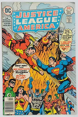 Buy Justice League Of America #137 1976 8.5 VF+ Superman Battles G.A. Captain Marvel • 29.25£