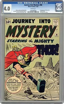 Buy Thor Journey Into Mystery #86 CGC 4.0 1962 1095908006 1st Full App. Odin • 391.35£