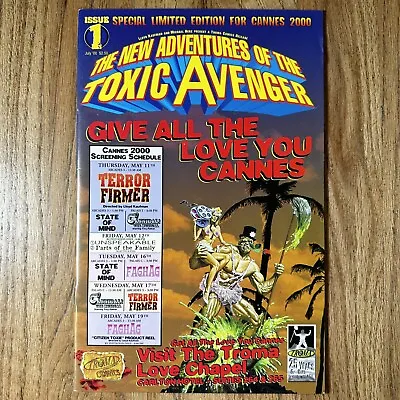 Buy New Adventures Of The Toxic Avenger #1 Troma Comics Cannes Variant 2000 Rare🔥 • 58.30£