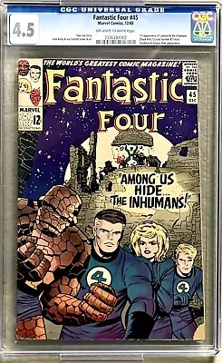 Buy Fantastic Four #45 Cgc 4.5  1st Appearance Of The Inhumans • 189.21£