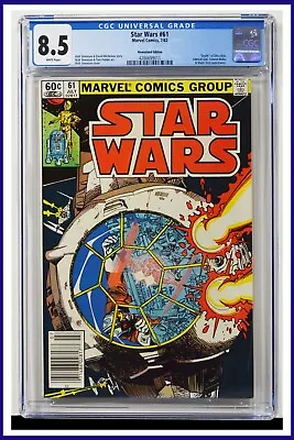 Buy Star Wars #61 CGC Graded 8.5 Marvel July 1982 Newsstand Edition Comic Book. • 56.92£