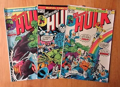 Buy Run Of *3* INCREDIBLE HULK: #190, 191, 192 (VF+ Beauties!) **White Pages!** • 26.97£