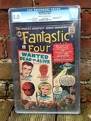 Buy Fantastic Four # 7 . CGC 5.0 Very Good/Fine [Planet X] Cents Copy • 450£