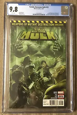 Buy Totally Awesome Hulk #22 Marvel 1st Weapon H CGC 9.8 1st Print White Pages • 159.33£