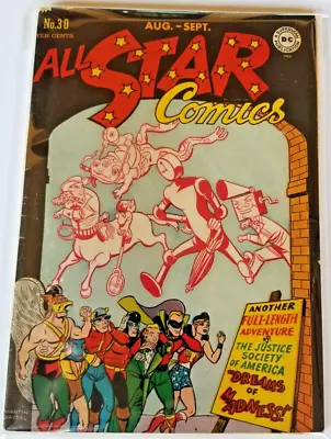 Buy All Star Comics #30 Vg+ 4.5 Dc 1946 Jsa Hawkman Flash Dr Mid-nite Atom Green Lan • 398.50£