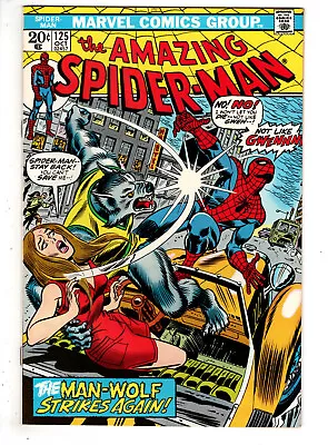 Buy Amazing Spider-man #125 (1973) - Grade 8.5 - 2nd Appearance Of Man-wolf! • 96.51£
