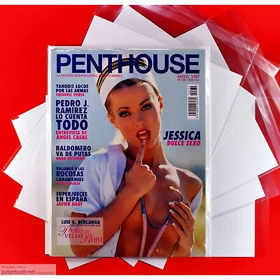 Buy Magazine Bags ONLY  Up To A4 Size0 Fits Penthouse And Play Boy Issues X 10 • 9.99£