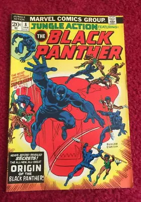 Buy Free P & P: Jungle Action #8, Jan 1974; Panther's Origin, 1st Malice! (KG) • 13.99£