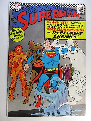 Buy Superman #190 Element Enemies, Wayne Boring, Fine+, 6.5, White Pages • 18.10£