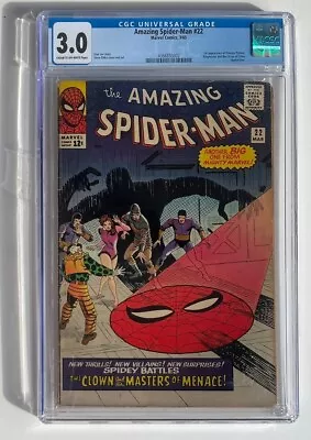 Buy Amazing Spider-Man #22 CGC 3.0 White Pages! 1965 - 1st Princess Python App • 78.64£