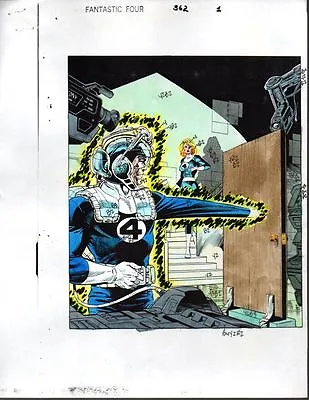 Buy Original 1992 Fantastic Four Color Guide Art Splash Page 1: FF 362,Marvel Comics • 61.34£