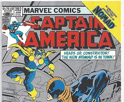 Buy CAPTAIN AMERICA #282 Silver Cover Second Print 1st App. Nomad From May 1992 • 7.09£
