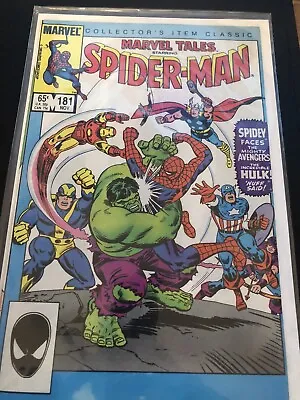 Buy Marvel Tales Starring Spider-man 181 Marvel Comics 1985. Avengers Hulk • 6.50£