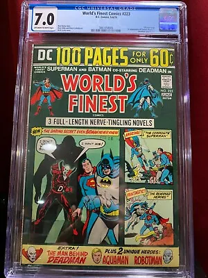 Buy World's Finest Comics #224, CGC 7.0, Key 1st Thomas Wayne Jr. And Origin Deadman • 159.83£