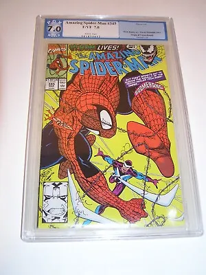 Buy Amazing Spider-Man #345 PGX 7.0 NM Cletus Kasady, Venom, Cardiac, Boomerang ! • 98.16£