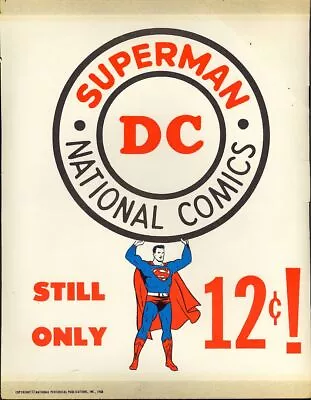 Buy Superman Unused Window Store Display Sign Poster Vintage RARE DC Comics 1968 • 713.32£