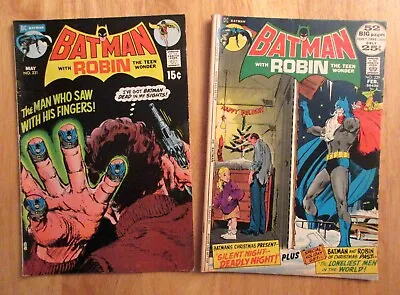 Buy Lot Of *2* Adams BATMAN (+Robin)! #231 (1971, FN+), #239 (1972, FN+/FN++) • 31.65£